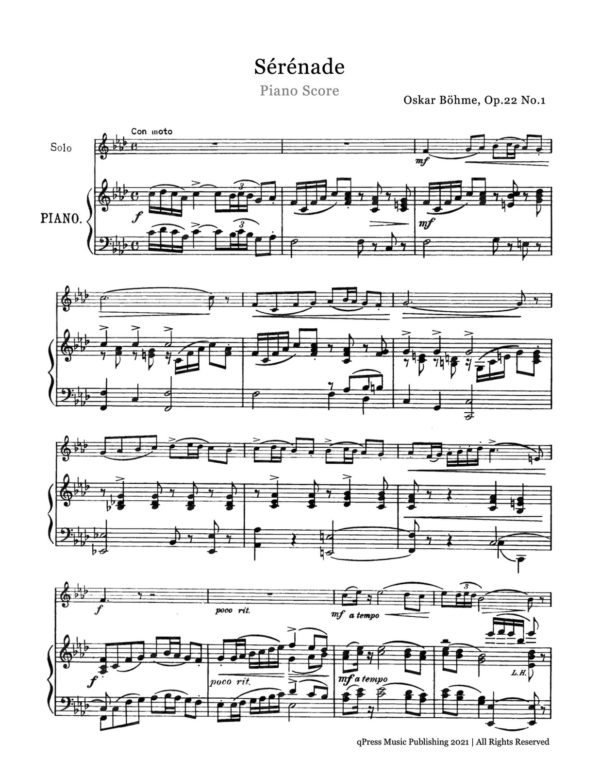 Sérénade for Trumpet and Piano