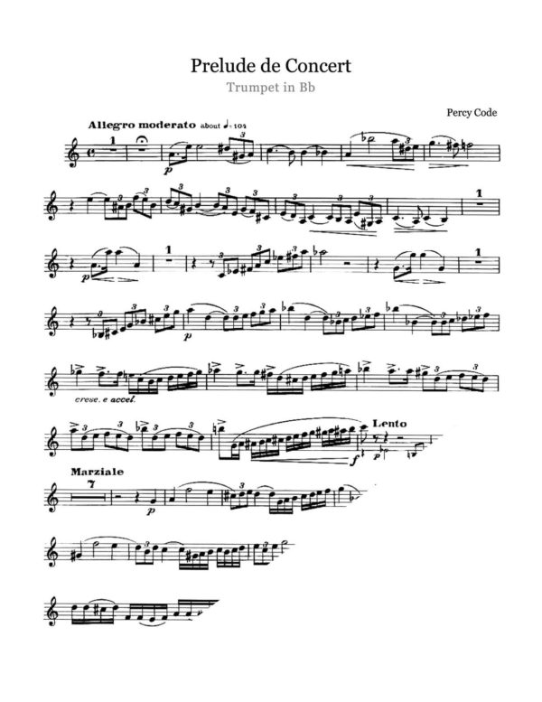 Prelude de Concert for Trumpet and Piano