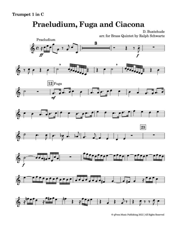 Schwartz-Buxtehude, Praeludium, Fuga and Ciacona (Score & Parts)-p16