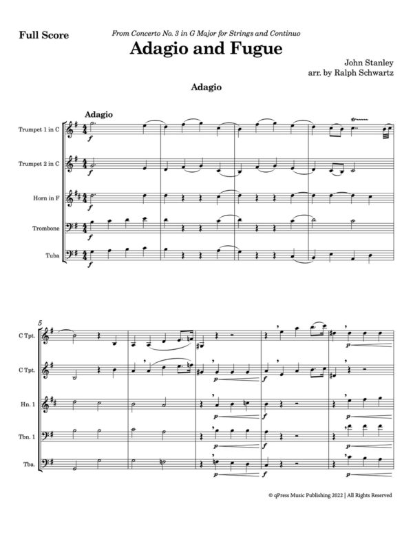 Schwartz-Stanley, Adagio and Fugue (Score & Parts)-p03