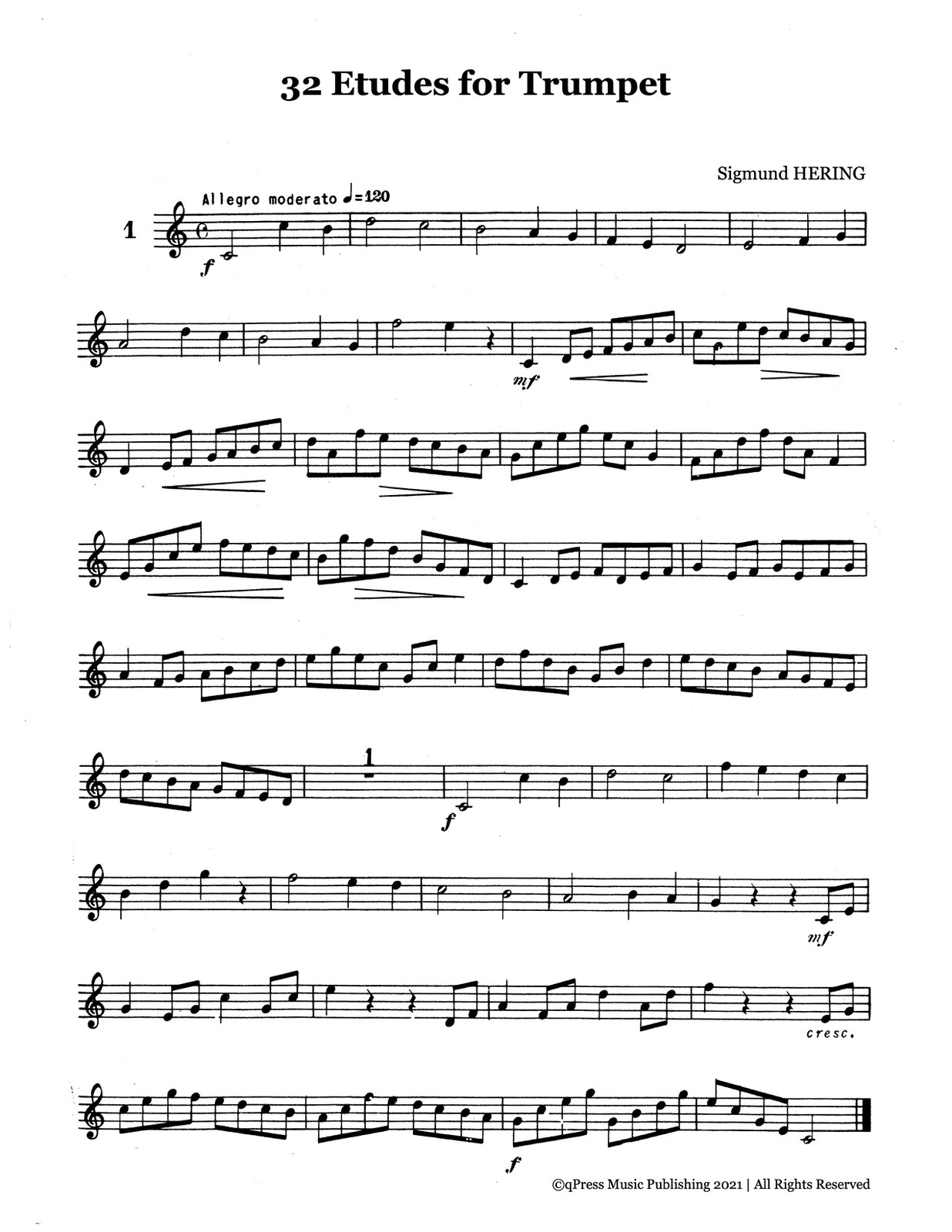 NEUF:Thirty Etudes For Trumpet or Cornet SIGMUND HERING 