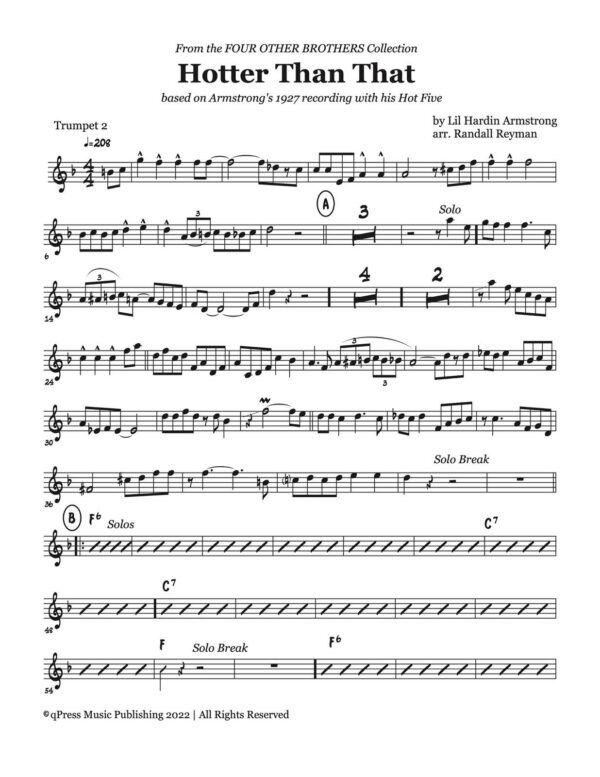 Randall, Jazz Standard Trumpet Quartets (Trumpet 2)-p34