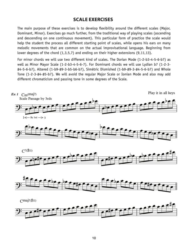 Diaz, New Conceptions on Linear and Intervalic JAZZ Improvisation (Bass Clef)-p010