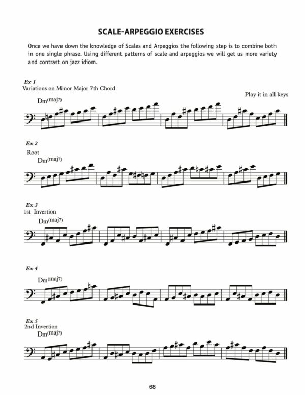 New Conceptions For Linear & Intervalic Jazz Improvisation (Bass Clef)