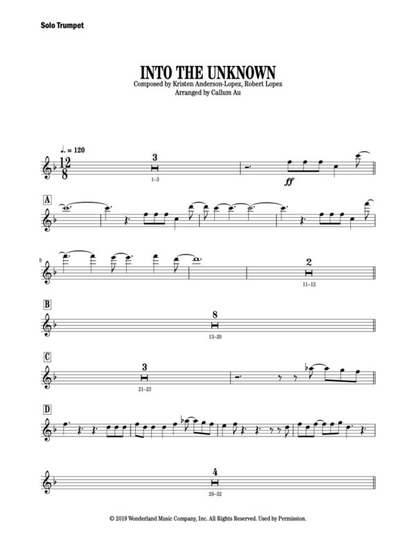 Au, Into the Unknown (Score and parts)4-1
