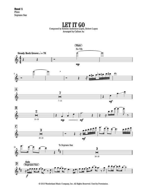 Au, Let It Go (Score and parts)4-1