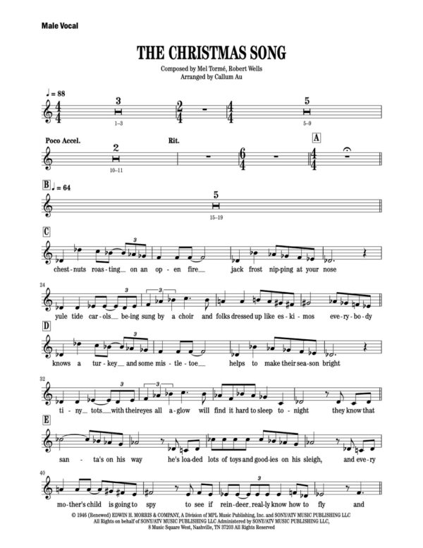 Au, The Christmas Song (Score and parts)4-1