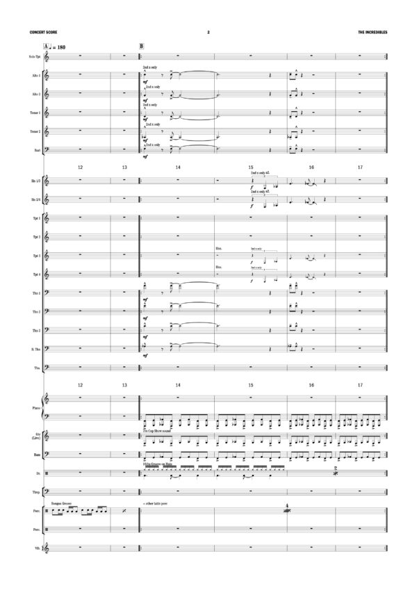 Au, The Incredibles (Score and parts)3
