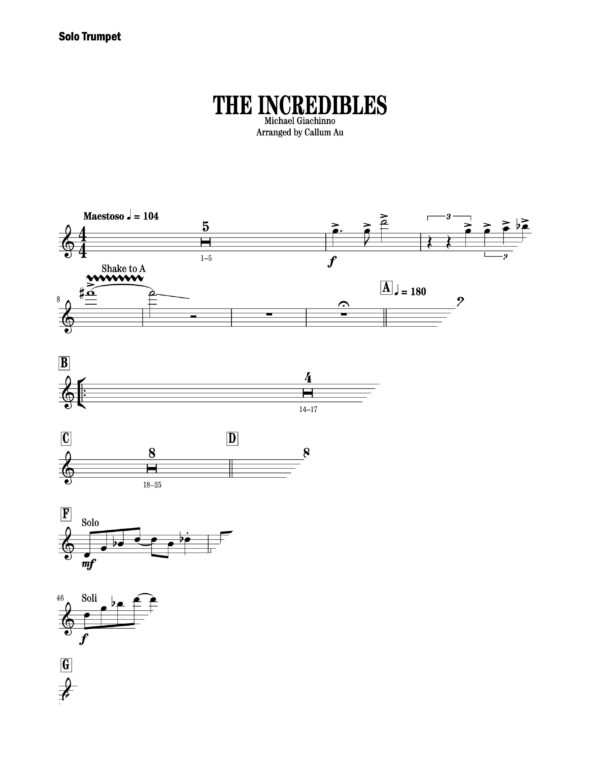 Au, The Incredibles (Score and parts)4