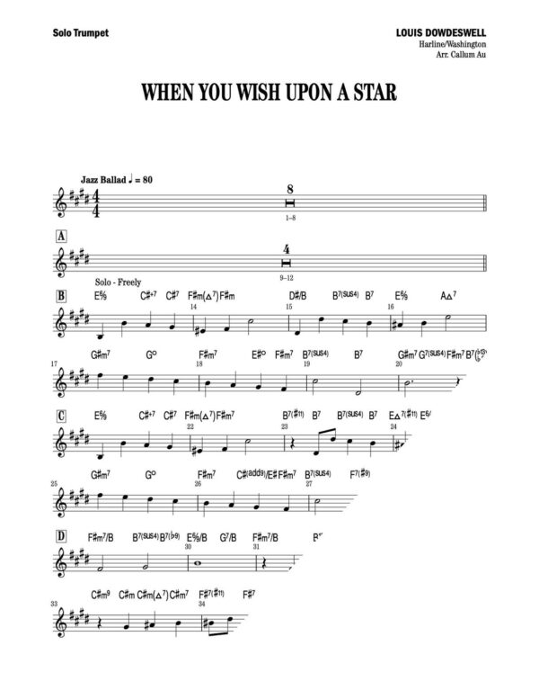 Au, When You Wish Upon A Star (Score and parts) 3