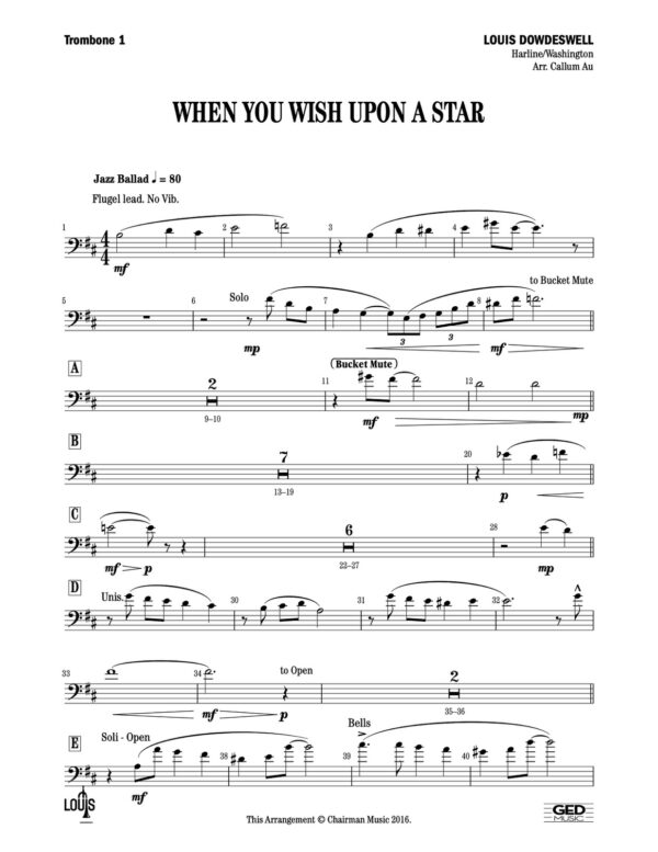 Au, When You Wish Upon A Star (Score and parts) 4