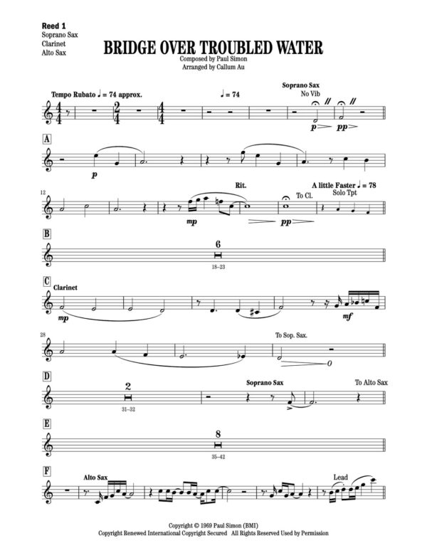 Bridge Over Troubled Water - Score and parts5-1