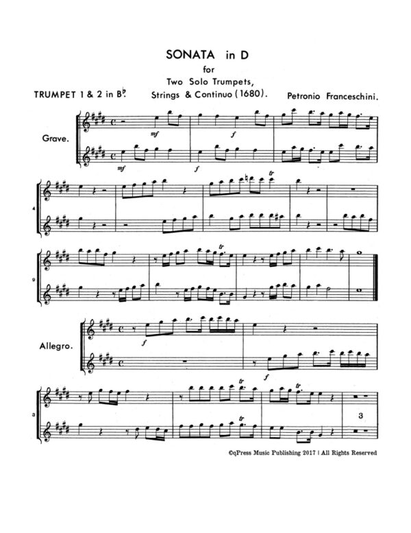 Franceschini, Sonata in D for Two Trumpets-p07-1