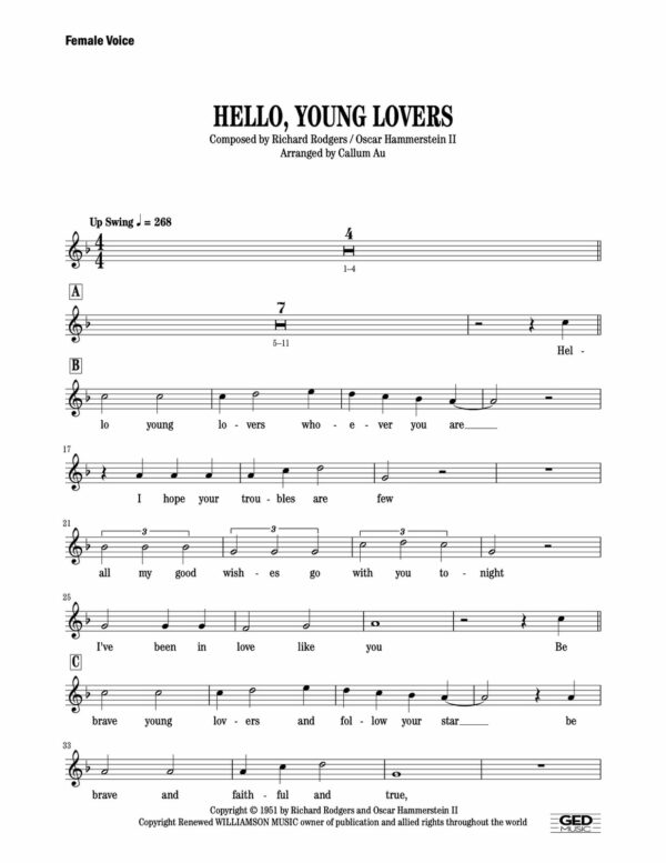 Hello Young Lovers - Score and parts4-1