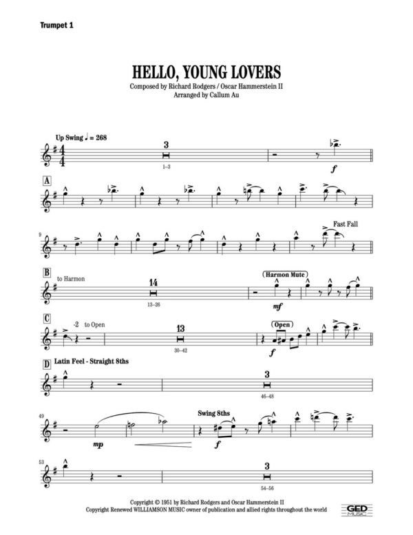 Hello Young Lovers - Score and parts5-1