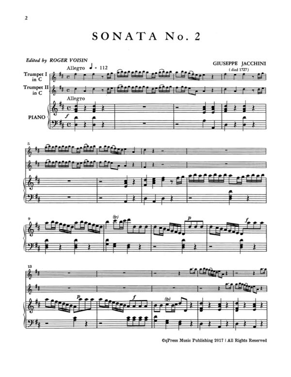 Jacchini, Giuseppe, Sonata No.2 for Two Trumpets-p5