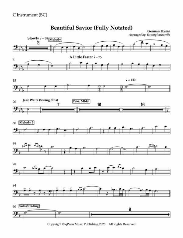 Lazarus, Modern Hymn Project C Instrument (BC)-p44