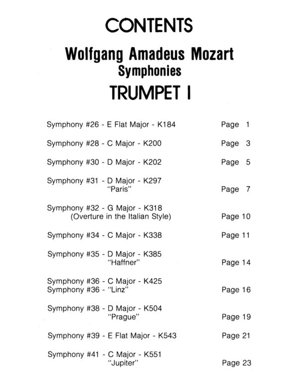 Mozart, Complete First Trumpet Parts-p07-1