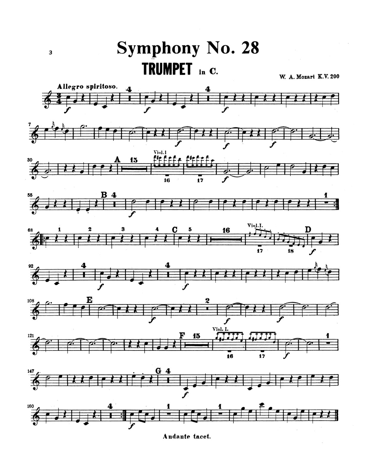 Complete First Trumpet Parts: Mozart by Mozart, W.A. - qPress