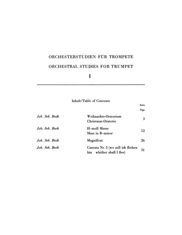 Zeyer, Orchestral Studies for Trumpet TOC 1-p03