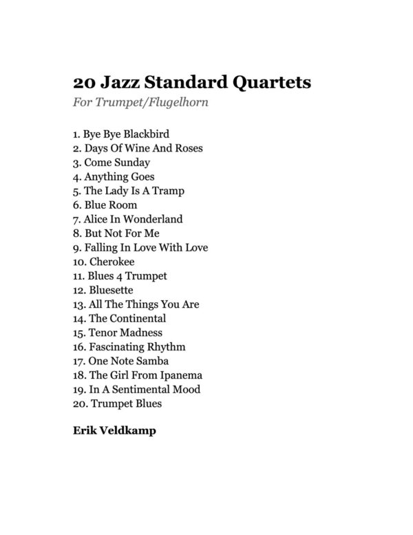 Veldkamp, 20 Jazz Quartets (Score & Parts)-p003