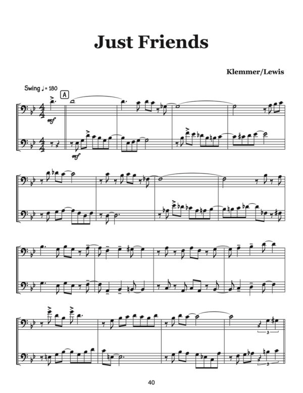 Veldkamp, Jazz Standards Duets for Trombone Vol.1-p42