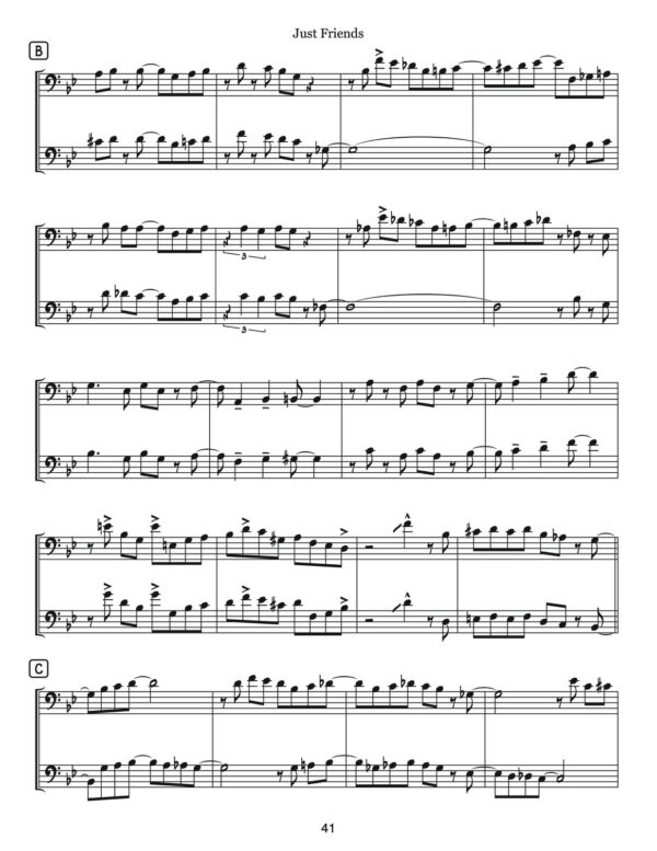 Veldkamp, Jazz Standards Duets for Trombone Vol.1-p43