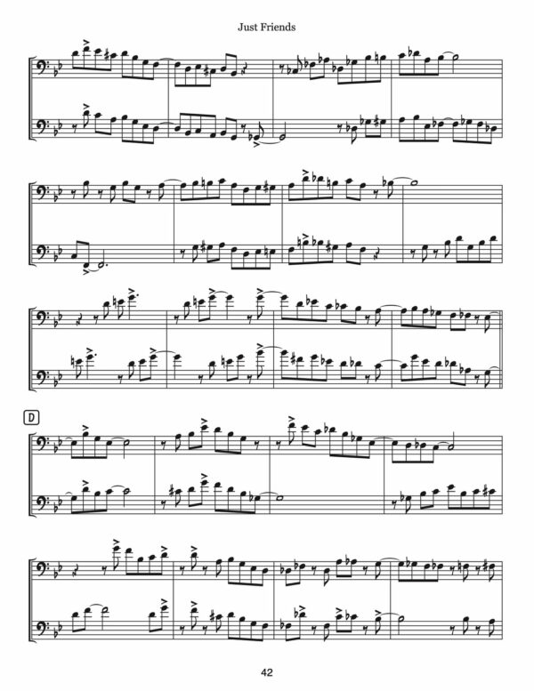 Veldkamp, Jazz Standards Duets for Trombone Vol.1-p44