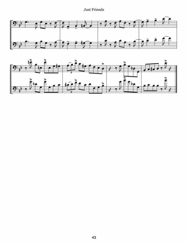Veldkamp, Jazz Standards Duets for Trombone Vol.1-p45