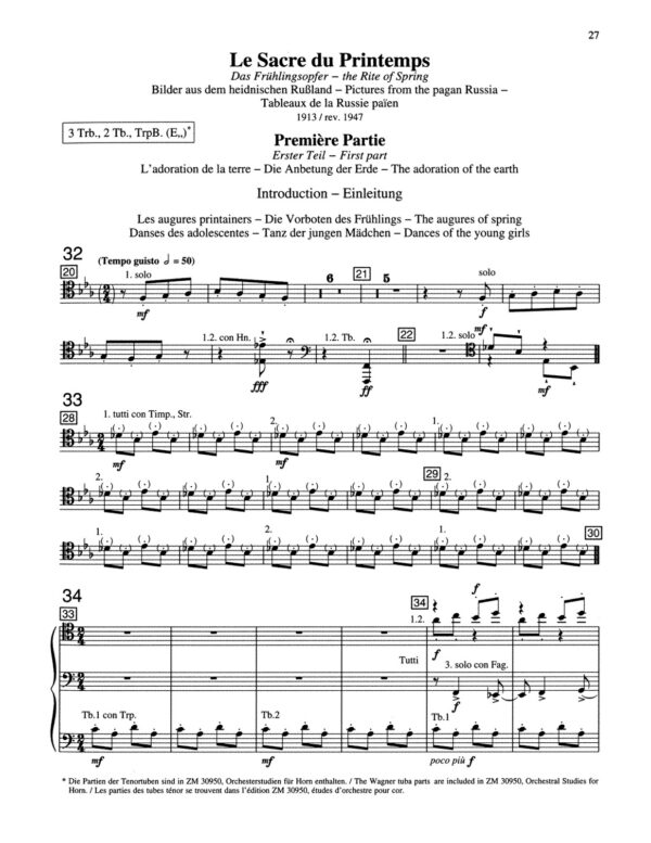 Stravinsky, Orchestra Studies Trombone-Bass Trumpet-Tuba-p029