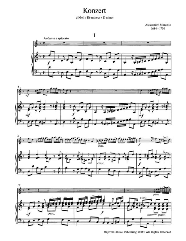 Marcello, Concerto for Trumpet and Piano in D- (C Trumpet)-p07