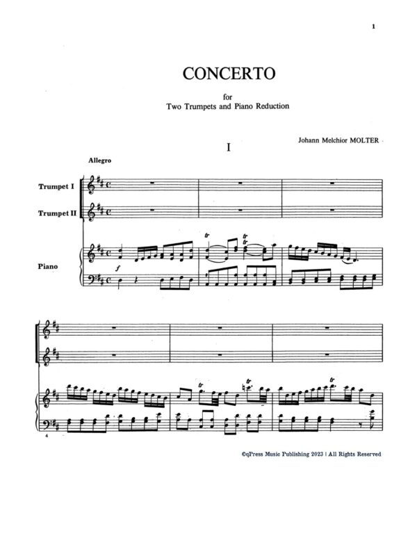 Molter, Johann Concerto for Two Trumpets No.1-p10