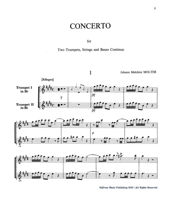 Molter, Johann Concerto for Two Trumpets No.2-p07
