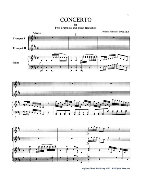 Molter, Johann Concerto for Two Trumpets No.2-p11