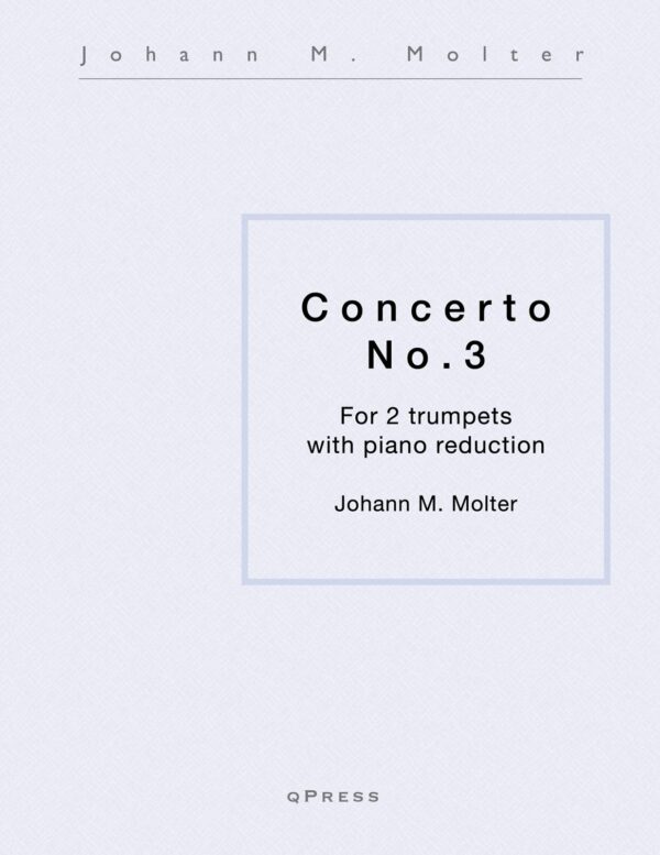 Molter, Johann Concerto for Two Trumpets No.3-p01 cover