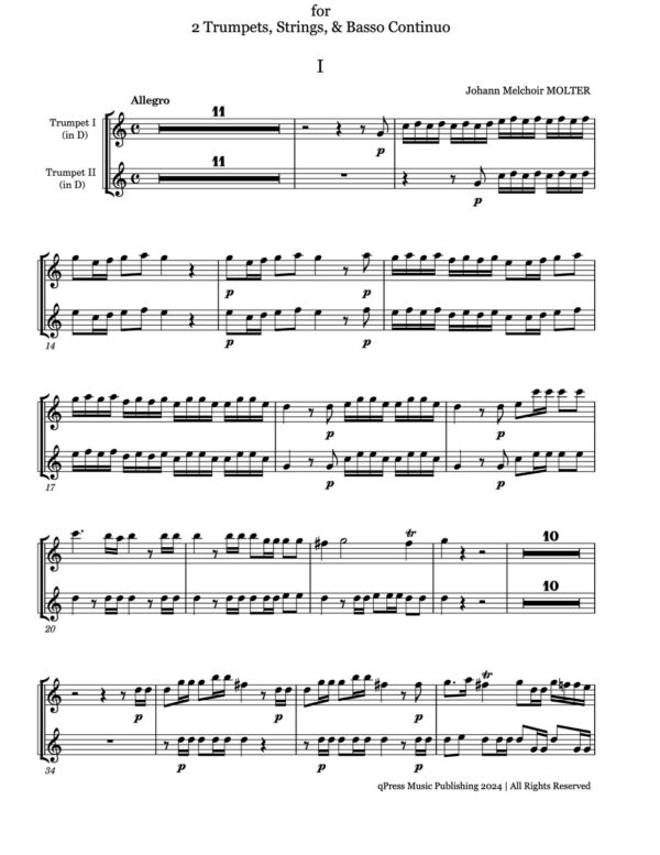 Molter, Johann Concerto for Two Trumpets No.3-p03