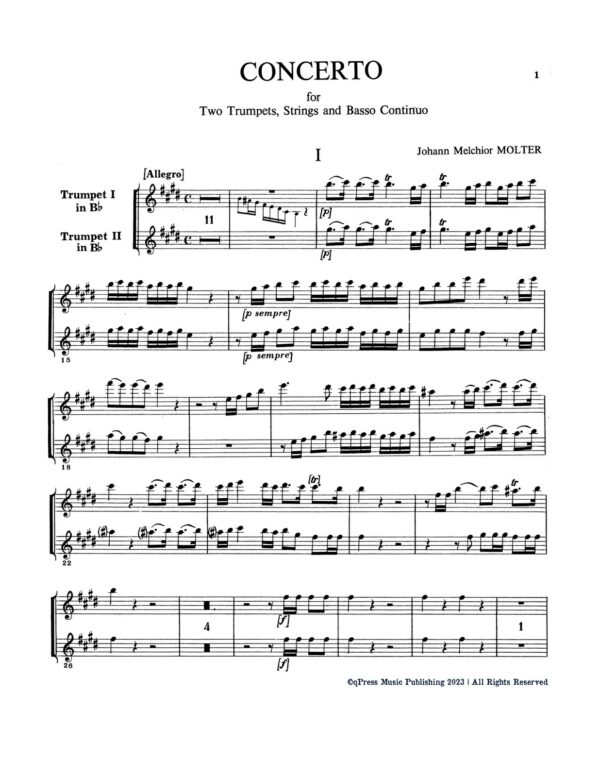 Molter, Johann Concerto for Two Trumpets No.4-p07