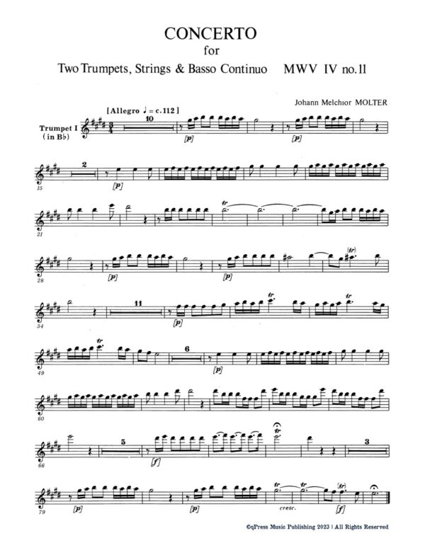Molter, Johann Concerto for Two Trumpets No.5-p07