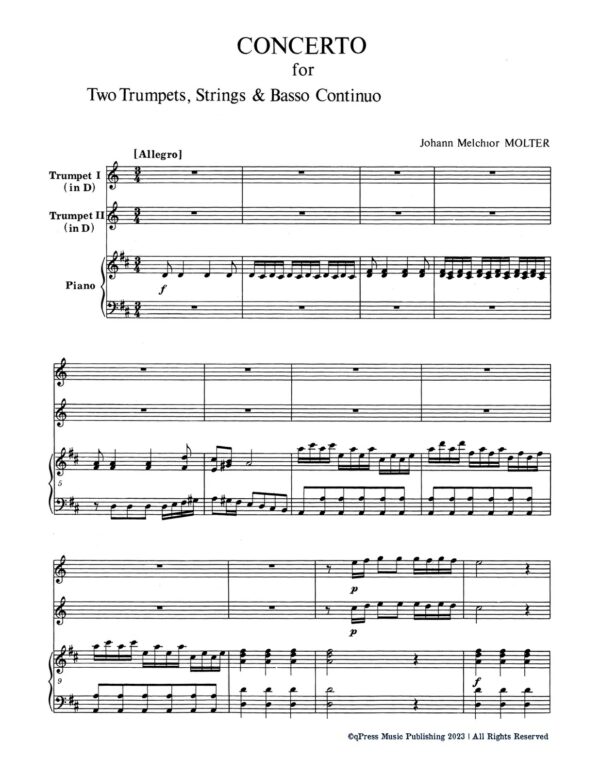 Molter, Johann Concerto for Two Trumpets No.5-p11