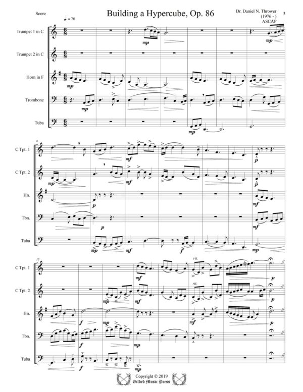 Thrower, Concert Music for Brass Quintet 1 (Score & Parts)-p007