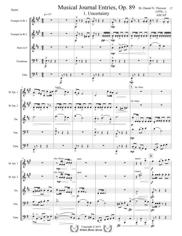 Thrower, Concert Music for Brass Quintet 1 (Score & Parts)-p021