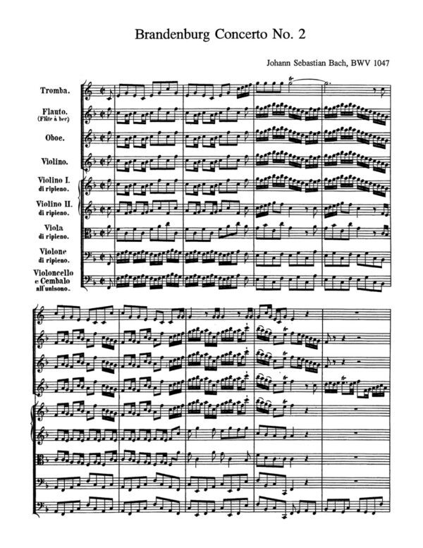 Bach, Brandenburg Concerto No.2 (Score & Parts)-p05