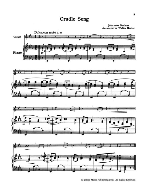 Beeler, Twenty-Nine Cornet Solos solo and score-p029