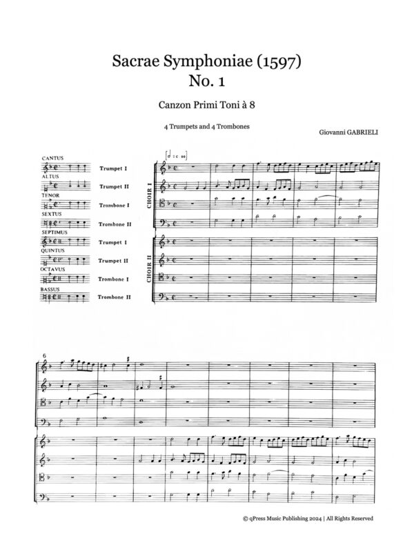 Gabrieli, Sacrae Symphoniae No.1 Canzon Primi Toni à 8-p04