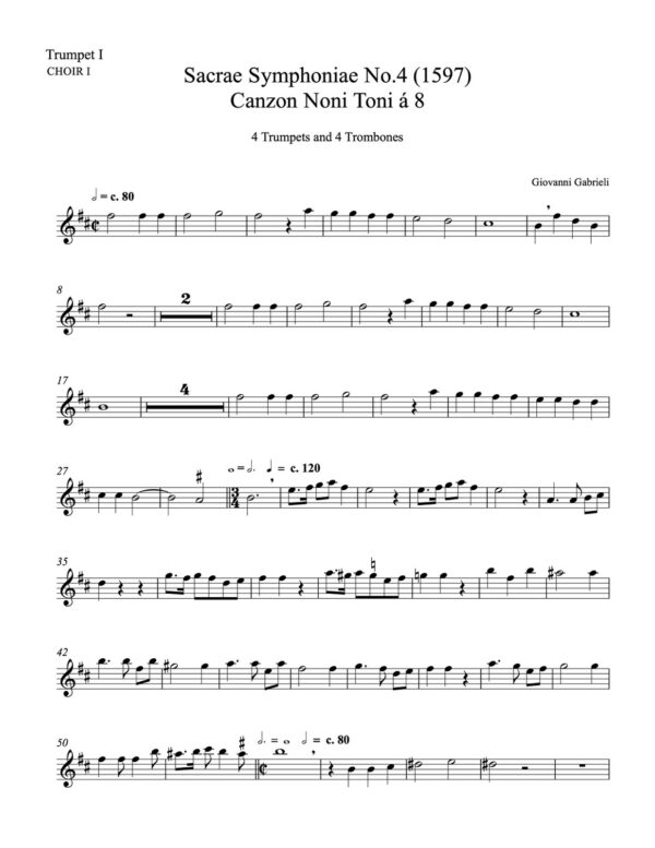 Gabrieli, Sacrae Symphoniae No.4 Canzon Noni a Toni à 8-p09