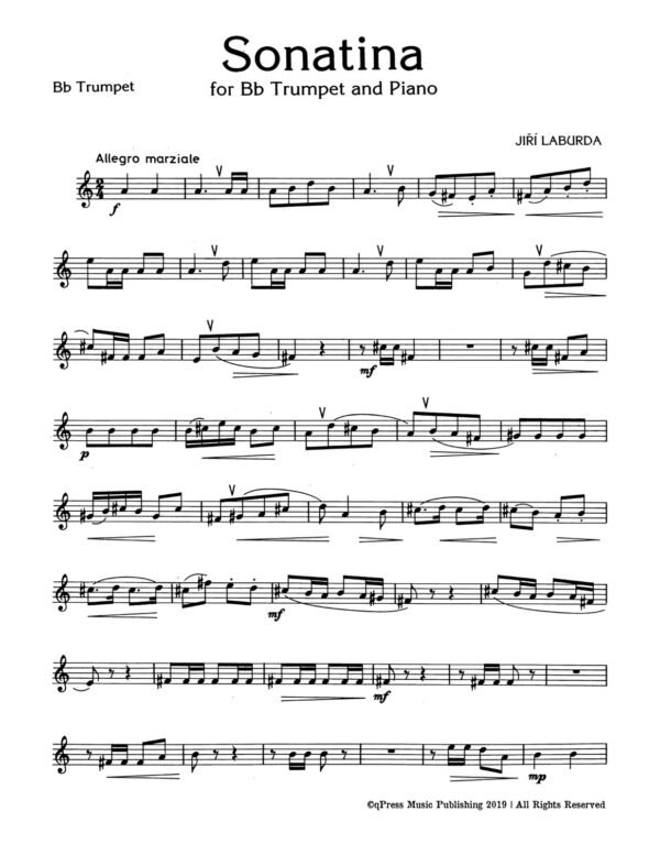 Laburda, Sonatina for Trumpet and Piano-p03