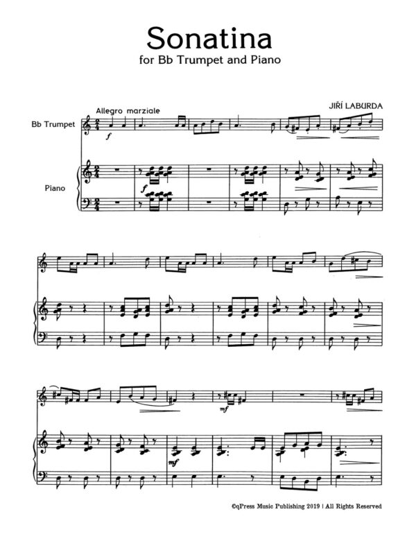 Laburda, Sonatina for Trumpet and Piano-p09