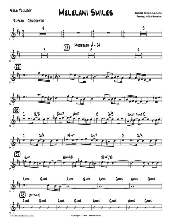 Lazarus, Melelani Smiles (Big Band Score & Parts)-p33