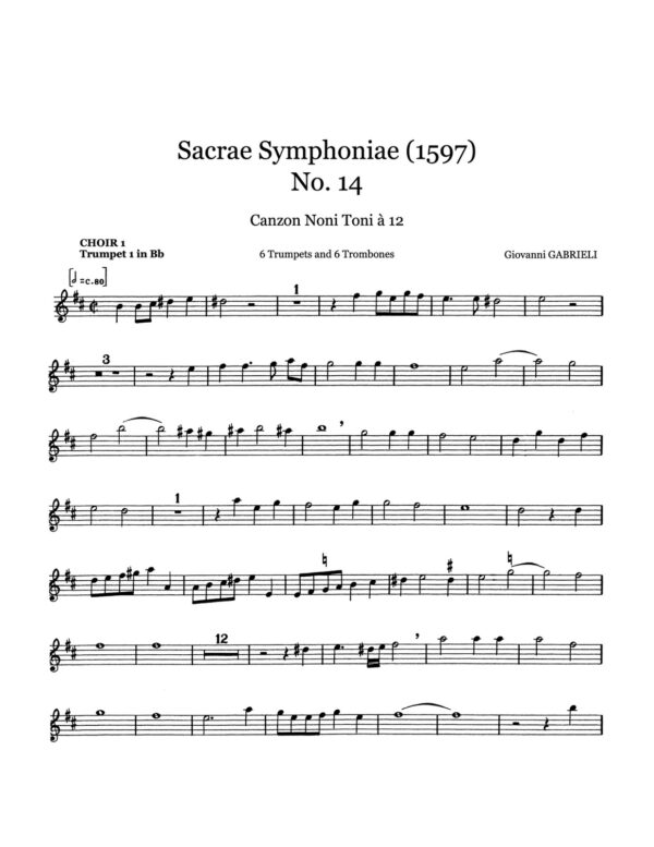 Sacrae Symphoniae (1597) No.14 Canzon Noni Toni à 12-p14
