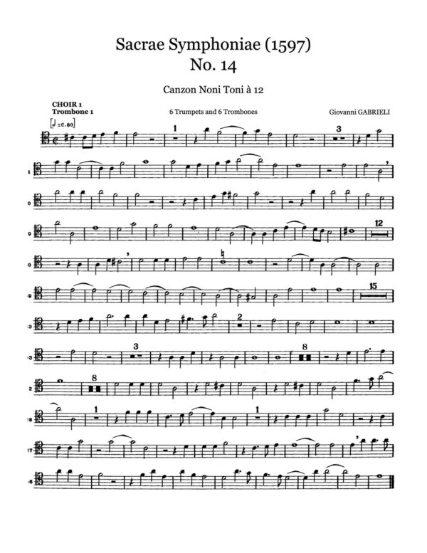 Sacrae Symphoniae (1597) No.14 Canzon Noni Toni à 12-p20